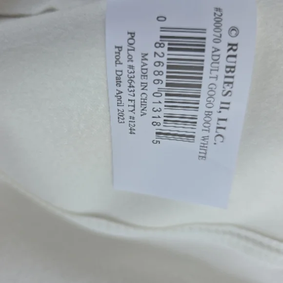 Rubie's White Patent Knee-High Block Heel GoGo Boots - Picture 11 of 11